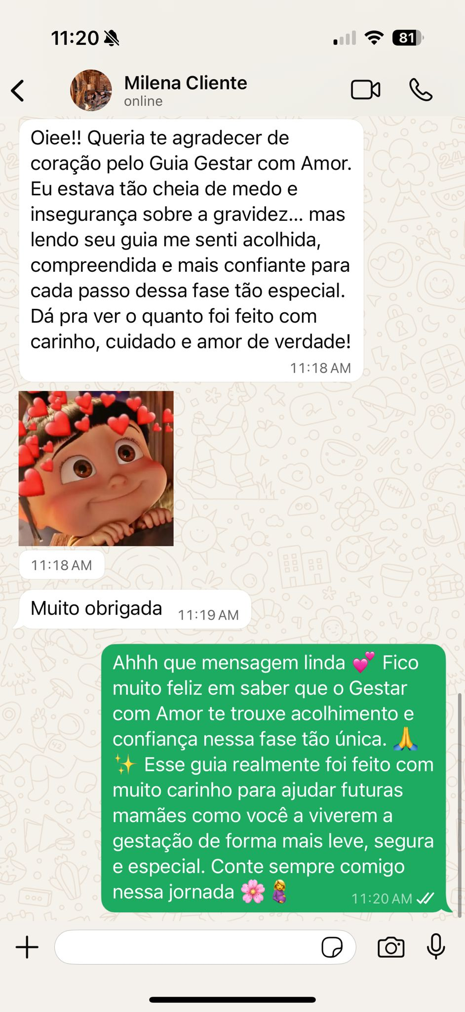 Depoimento Milena